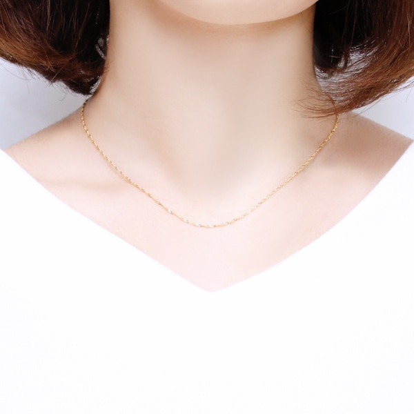 K18�C�G���[�S�[���h�l�b�N���X�i40cm�j