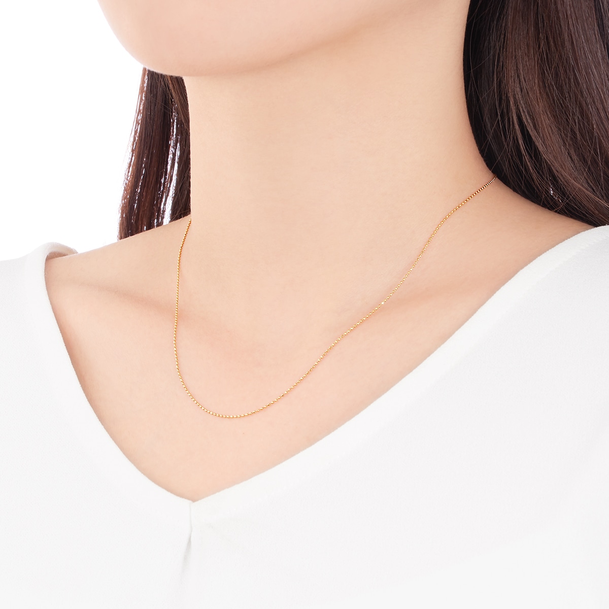 K18�C�G���[�S�[���h�l�b�N���X�i40cm�j