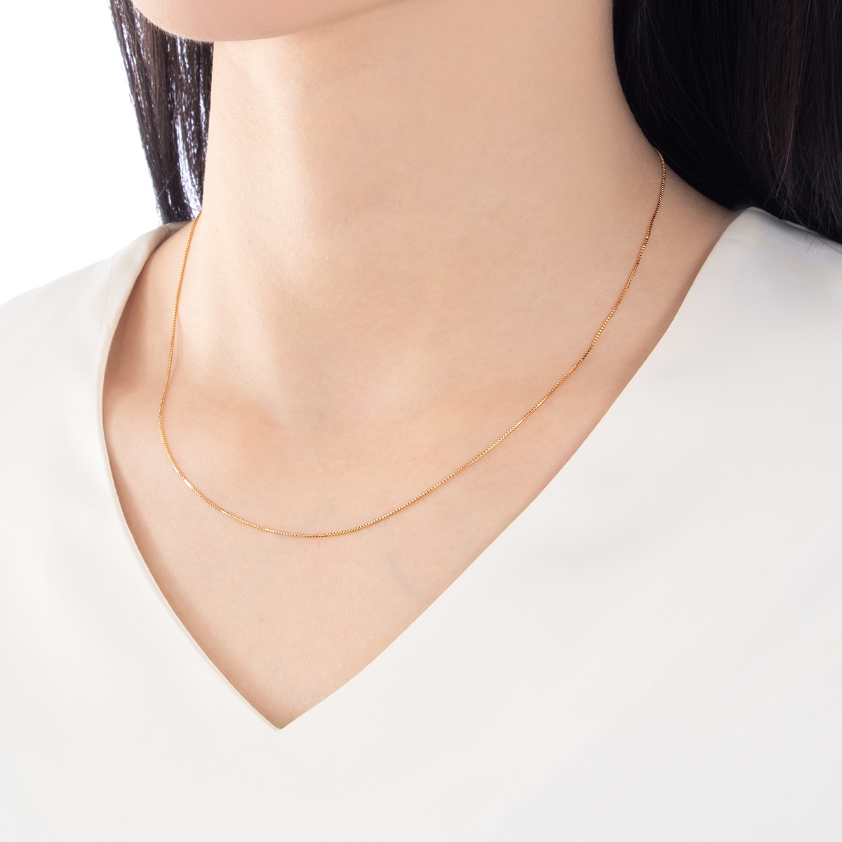 K18�C�G���[�S�[���h�l�b�N���X�i45cm�j