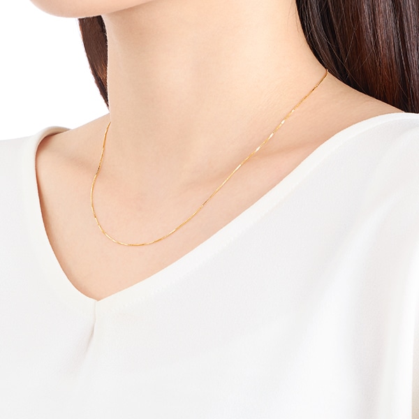 K18�C�G���[�S�[���h�l�b�N���X�i40cm�j