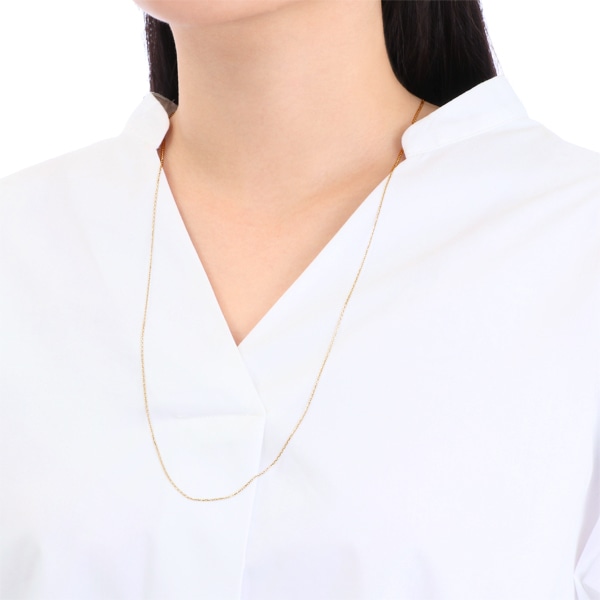 K18�C�G���[�S�[���h�����O�l�b�N���X�i70cm�j