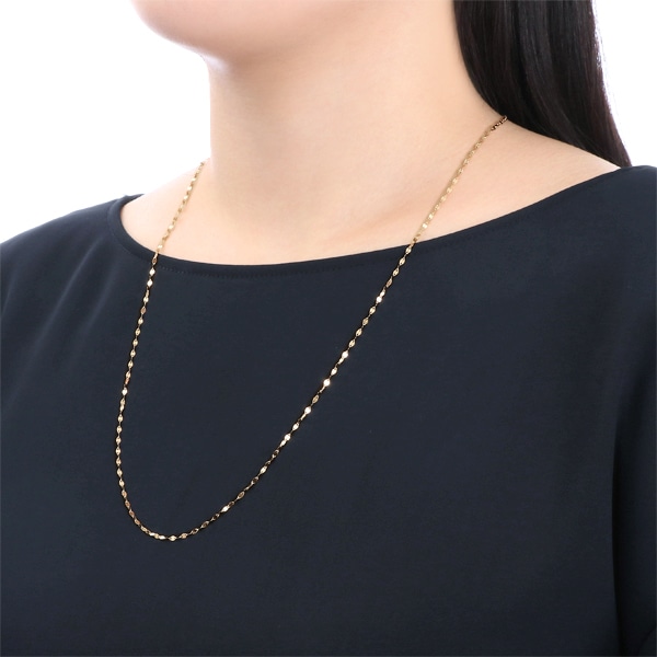 K18�C�G���[�S�[���h�����O�l�b�N���X�i60cm�j