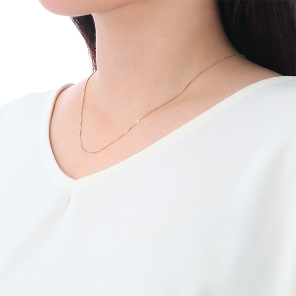 K18�C�G���[�S�[���h�l�b�N���X�i45cm�j