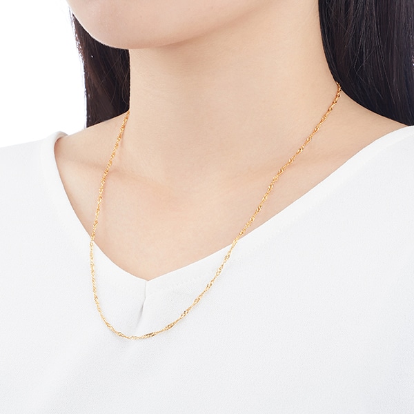 K18�C�G���[�S�[���h�l�b�N���X�i50cm�j