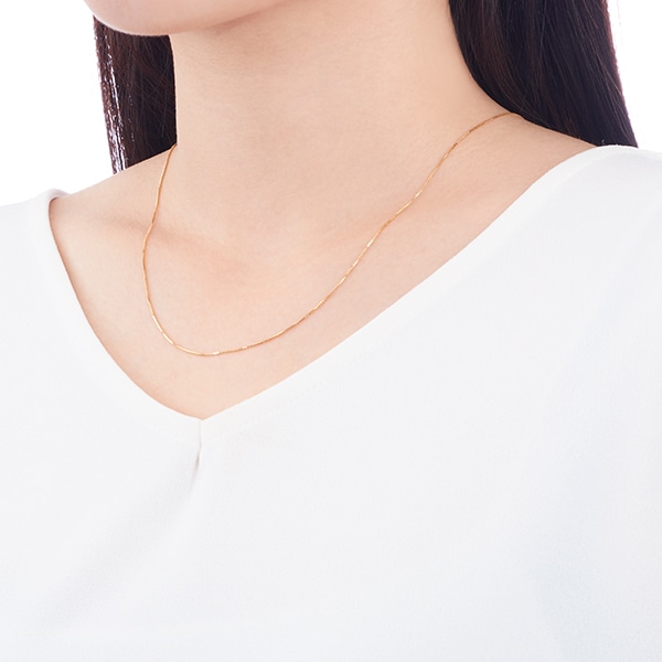 K18�C�G���[�S�[���h�l�b�N���X�i50cm�j