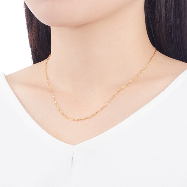 K18�C�G���[�S�[���h�l�b�N���X�i40cm�j