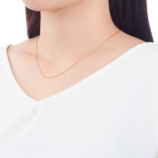 K18�C�G���[�S�[���h�l�b�N���X�i40cm�j