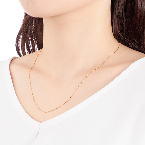 K18�C�G���[�S�[���h�l�b�N���X�i45cm�j