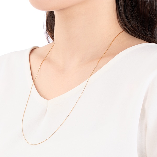 K18�C�G���[�S�[���h�����O�l�b�N���X�i60cm�j