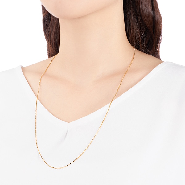 K18�C�G���[�S�[���h�����O�l�b�N���X�i60cm�j