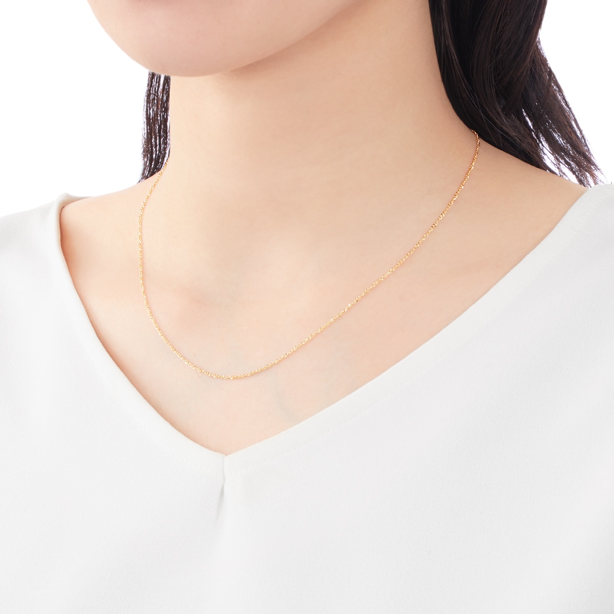 K18�C�G���[�S�[���h�l�b�N���X�i45cm)