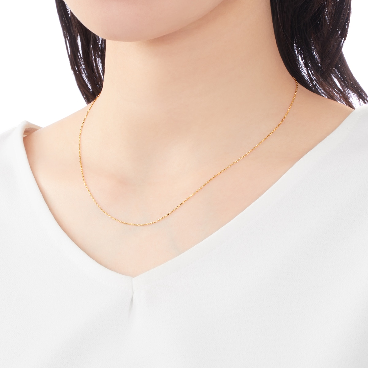 K18�C�G���[�S�[���h�l�b�N���X�i45cm�j