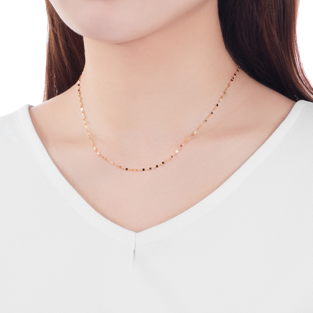 K18�C�G���[�S�[���h�l�b�N���X�i40cm�j