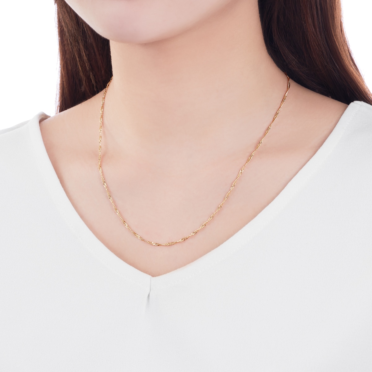 K18�C�G���[�S�[���h�l�b�N���X�i45cm�j