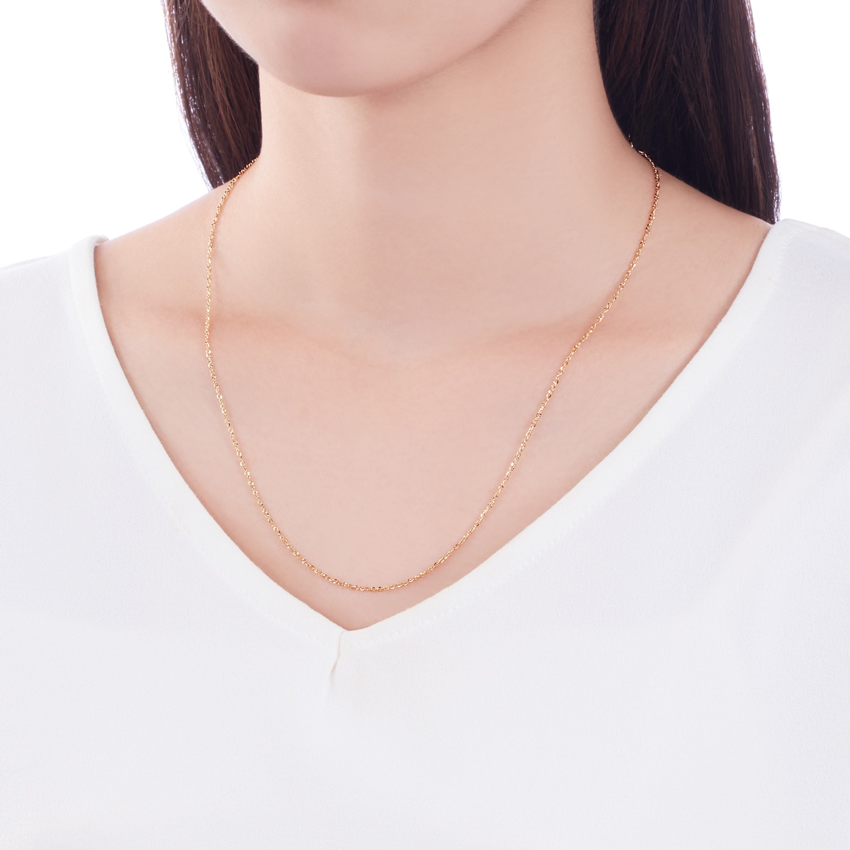 K18�C�G���[�S�[���h�l�b�N���X�i50cm�j