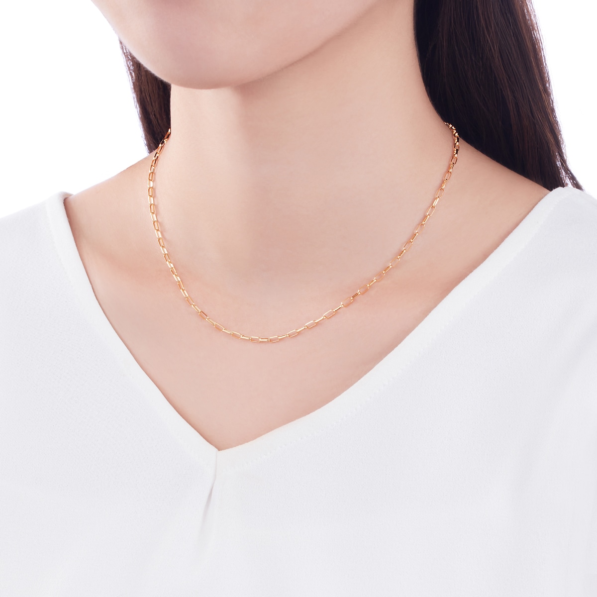 K18�C�G���[�S�[���h�l�b�N���X�i40cm�j