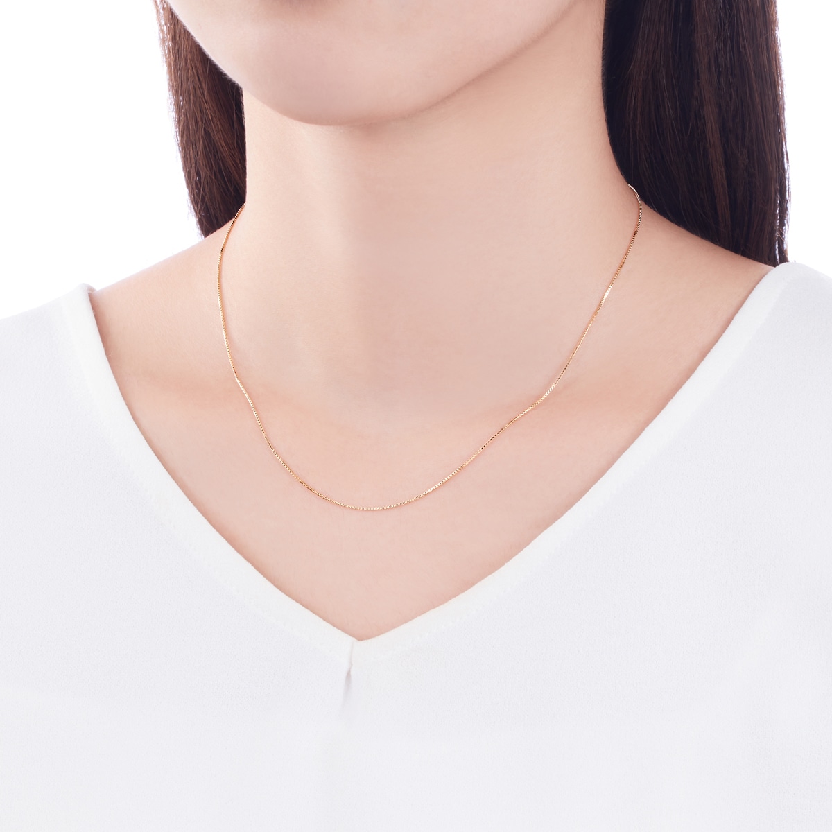 K18�C�G���[�S�[���h�l�b�N���X�i40cm�j