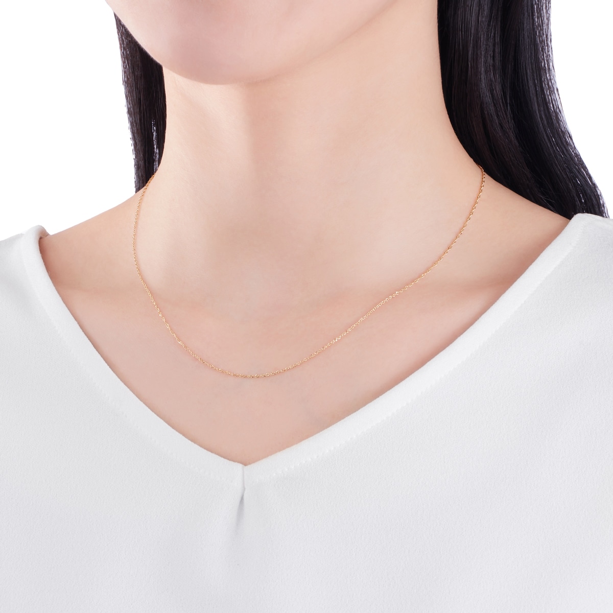 K18�C�G���[�S�[���h�l�b�N���X�i45cm�j