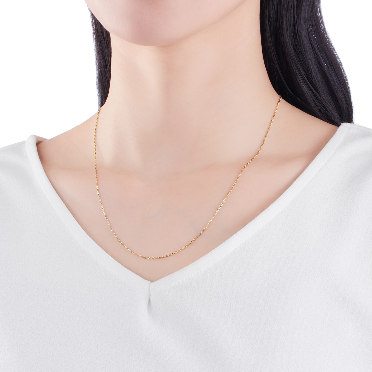 K18�C�G���[�S�[���h�l�b�N���X�i50cm�j