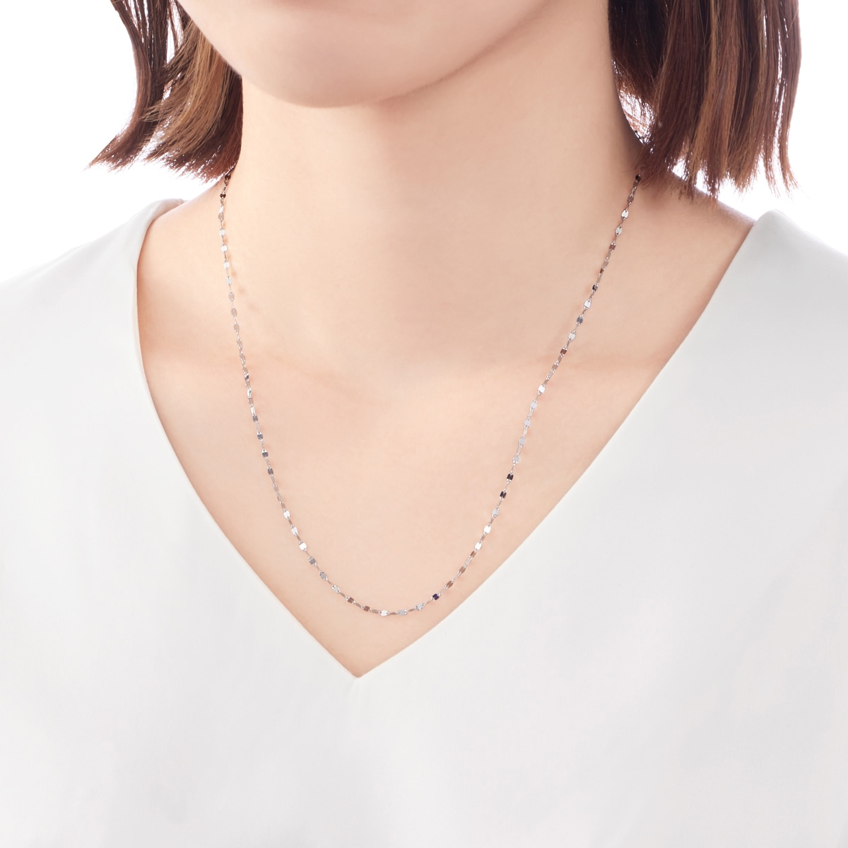 K18�z���C�g�S�[���h�l�b�N���X�i45cm�j