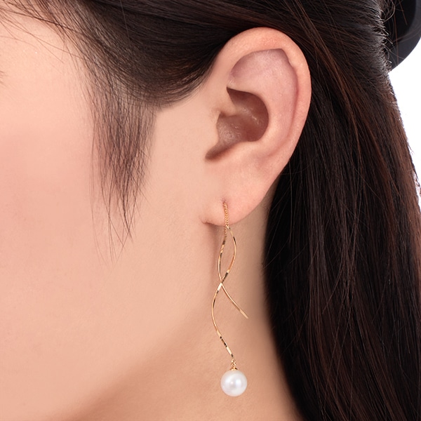 K18�C�G���[�S�[���h�W���p�[���s�A�X�i7.5mm�j