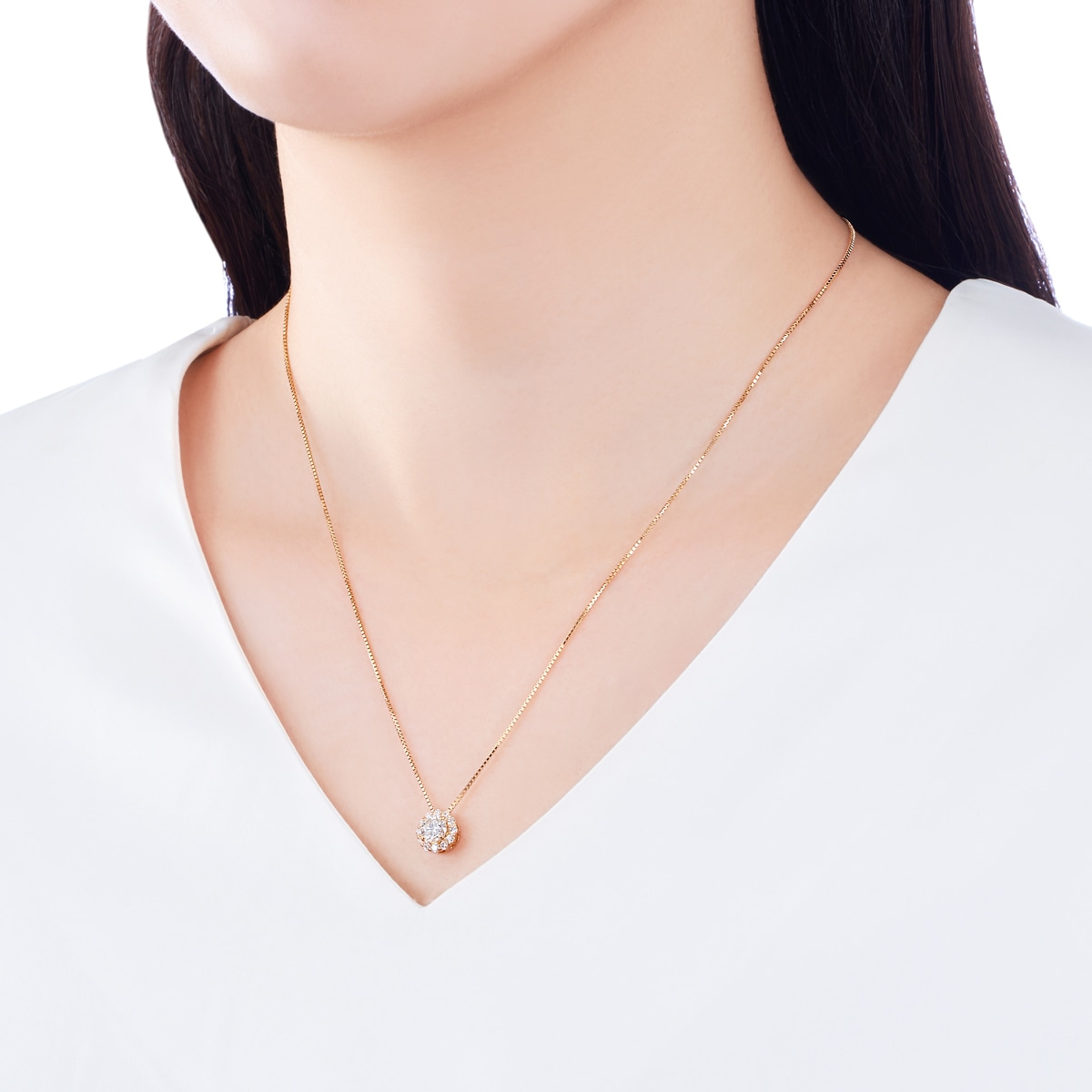 K18�C�G���[�S�[���h�Ӓ菑�t�_�C�������h�l�b�N���X�i0.5�J���b�g�j