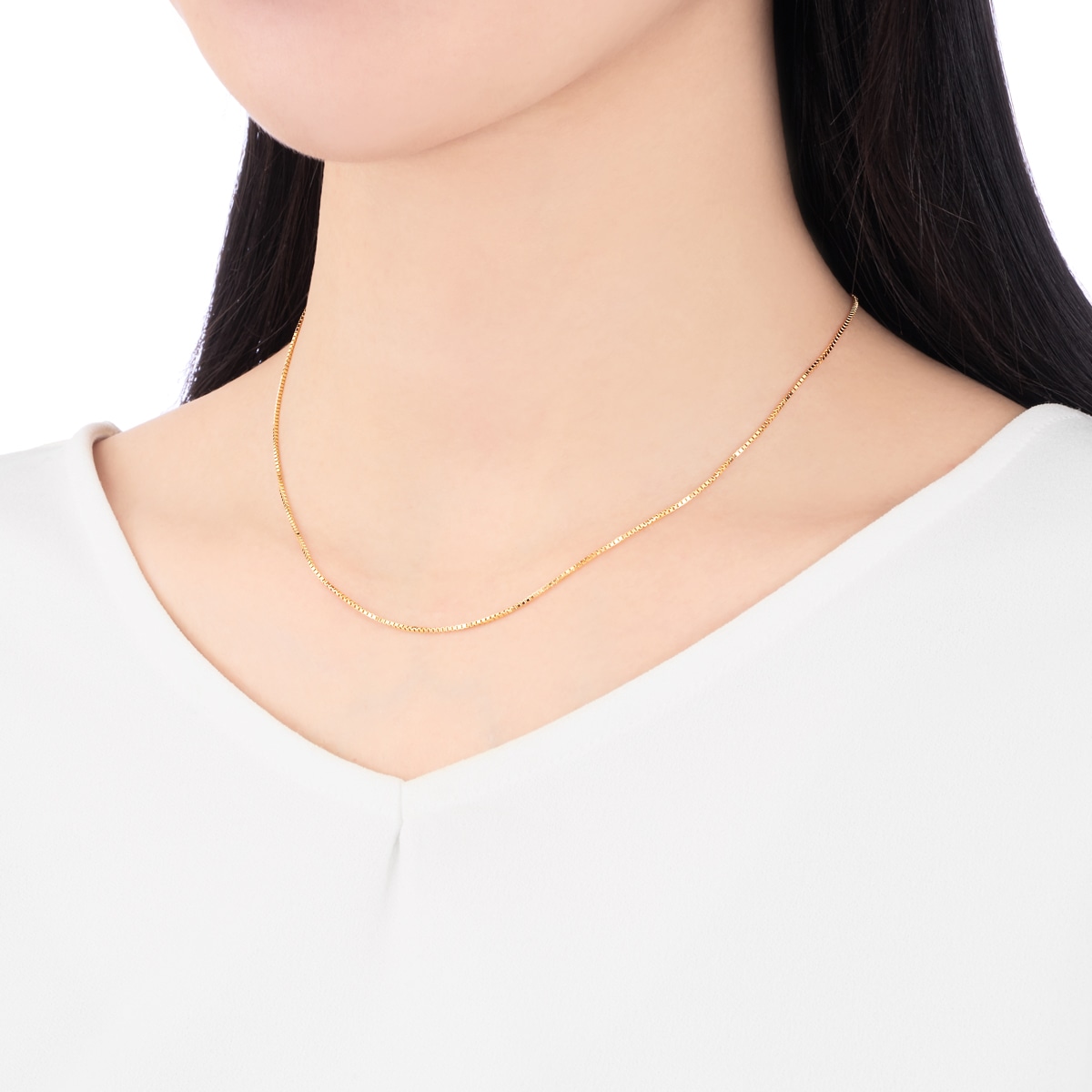 K18�C�G���[�S�[���h�l�b�N���X�i45cm�j