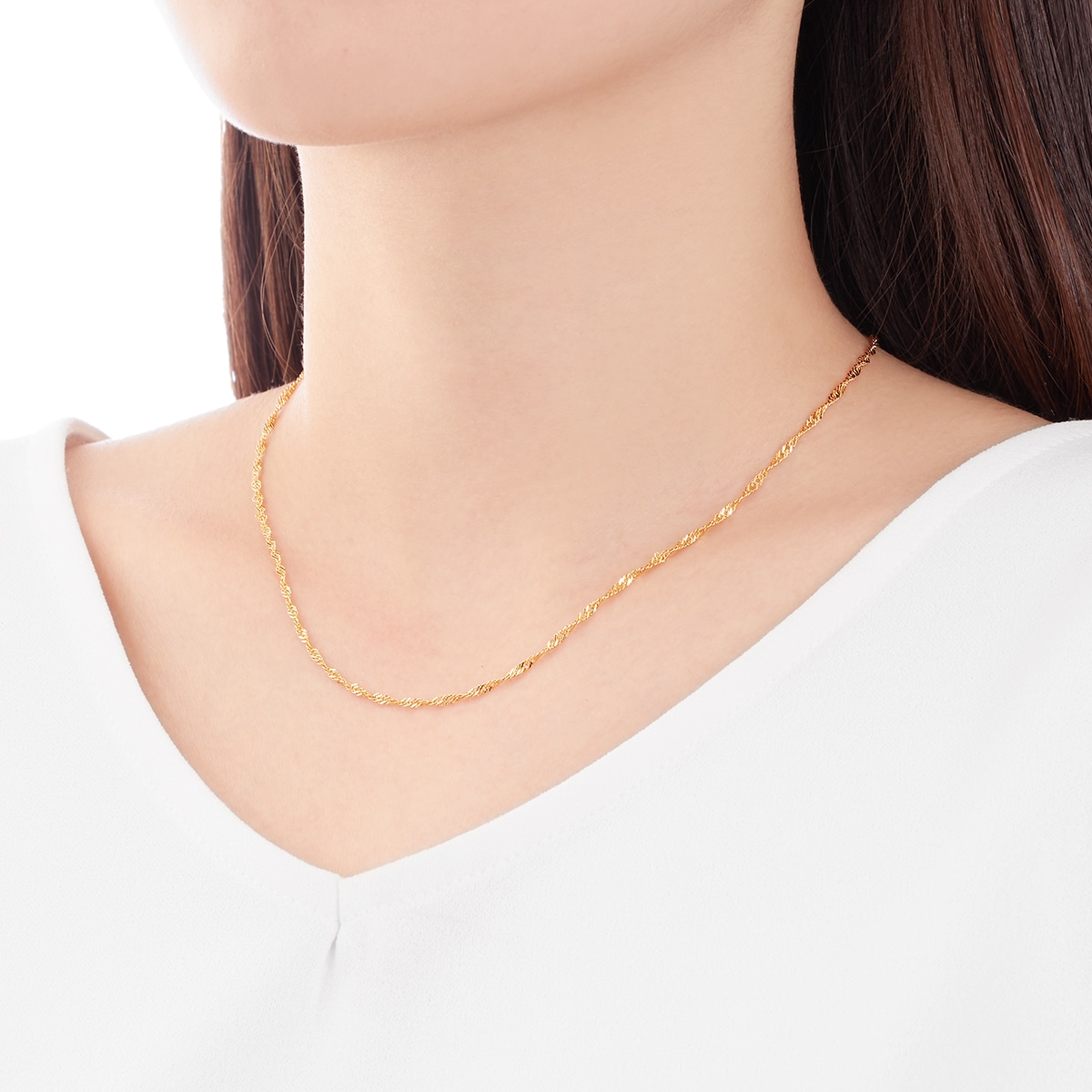 K18�C�G���[�S�[���h�l�b�N���X�i40cm�j