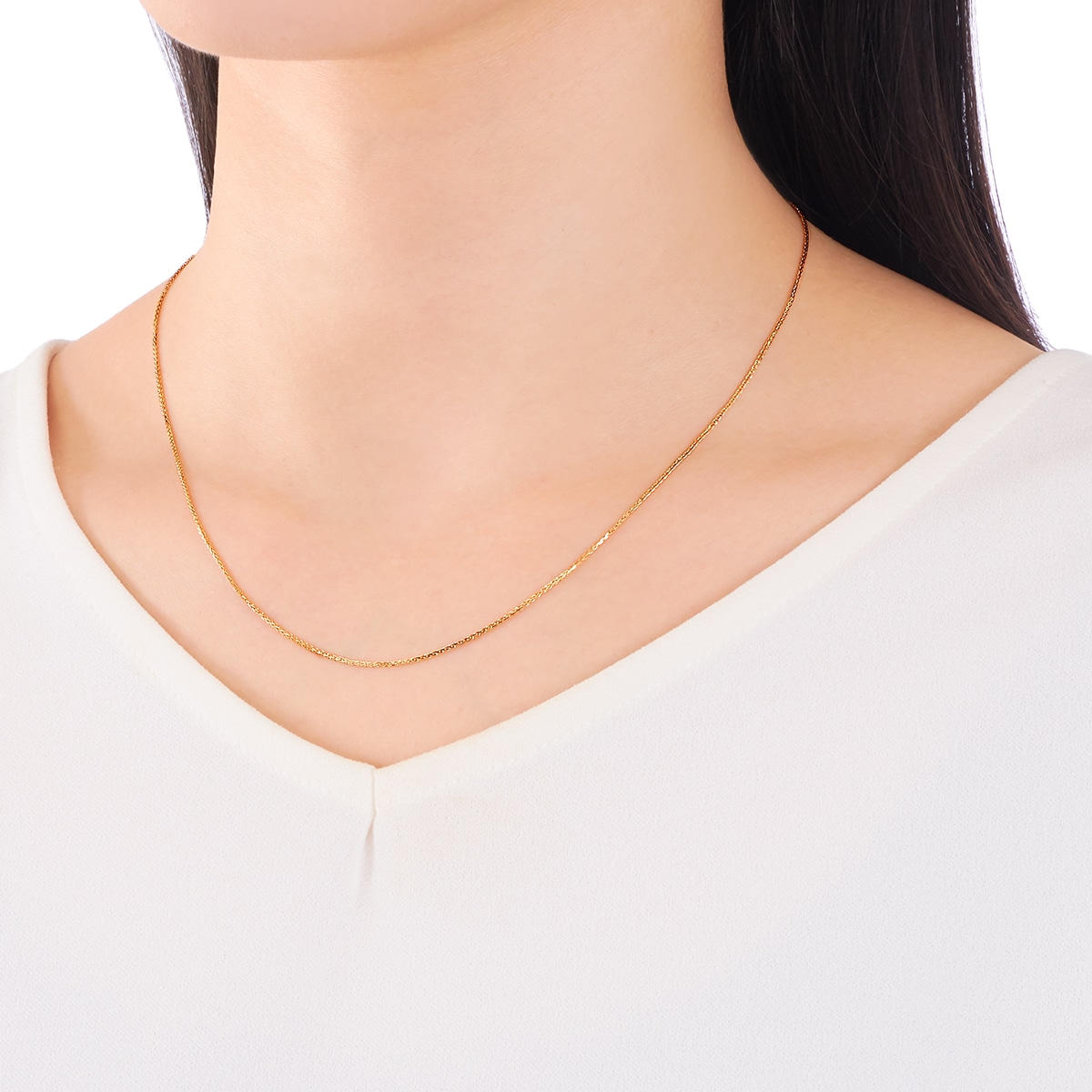 K18�C�G���[�S�[���h�l�b�N���X�i45cm�j