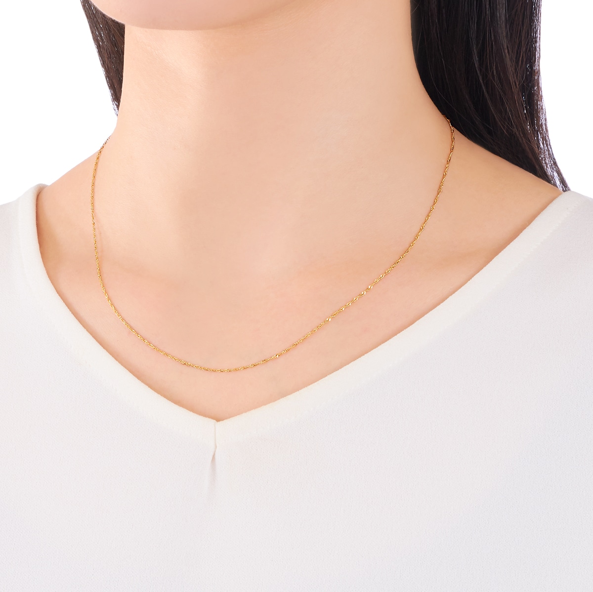 K18�C�G���[�S�[���h�l�b�N���X�i45cm�j