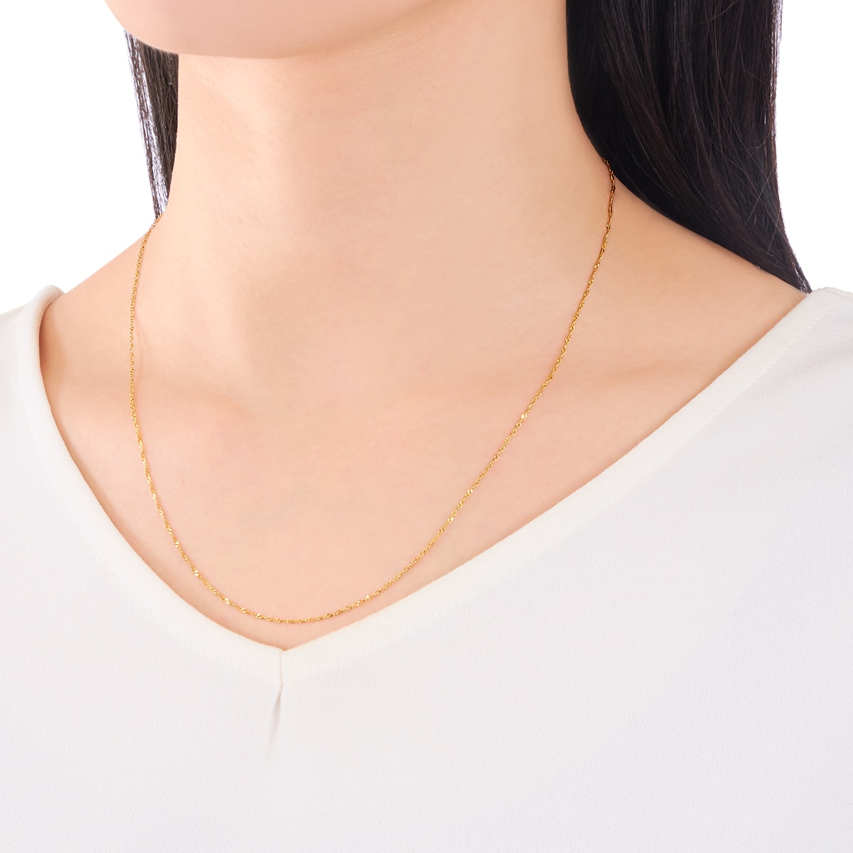 K18�C�G���[�S�[���h�l�b�N���X�i50cm�j