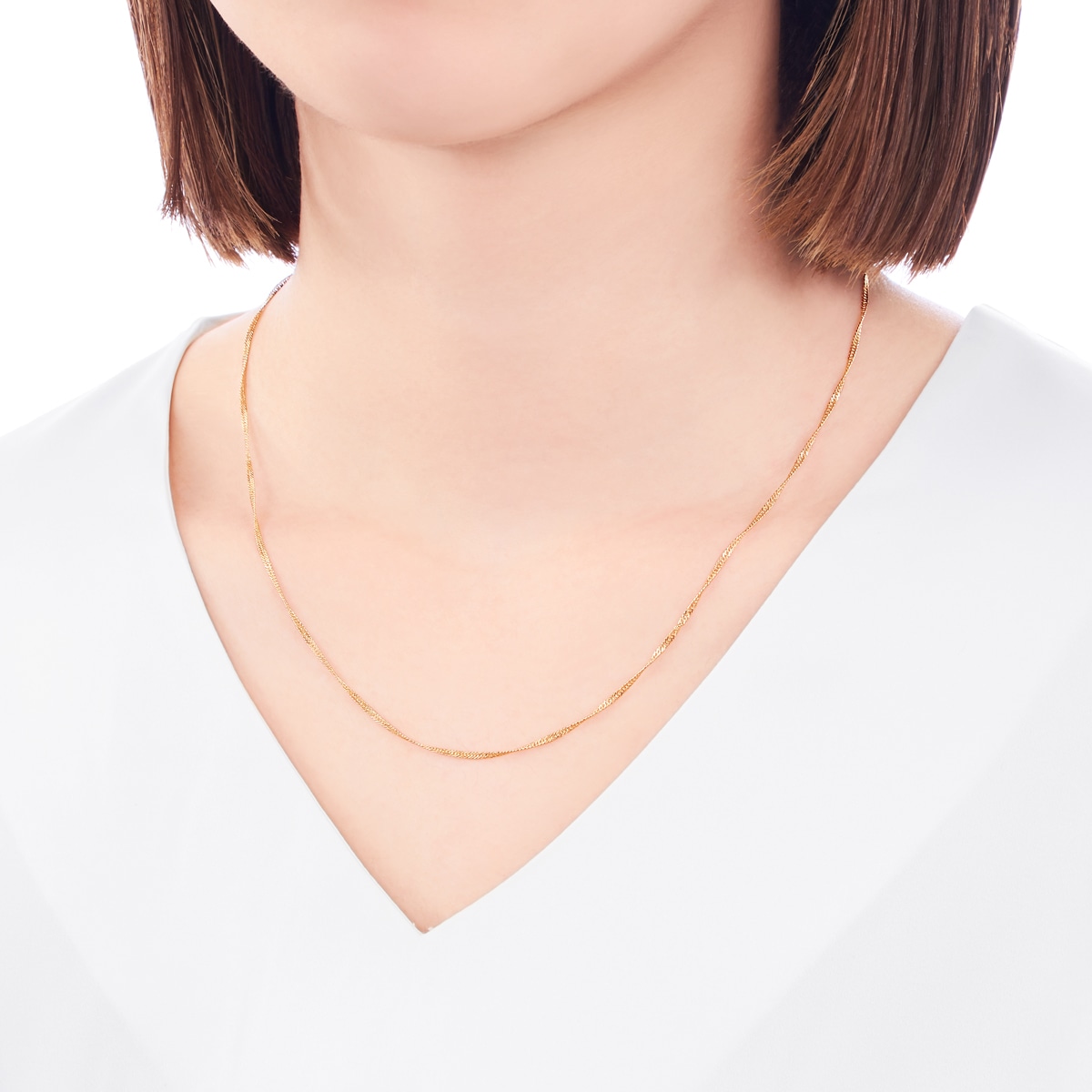 K18�C�G���[�S�[���h�l�b�N���X�i45cm�j