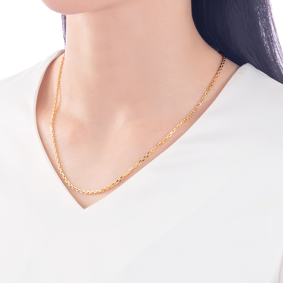 K18�C�G���[�S�[���h�l�b�N���X�i50cm�j